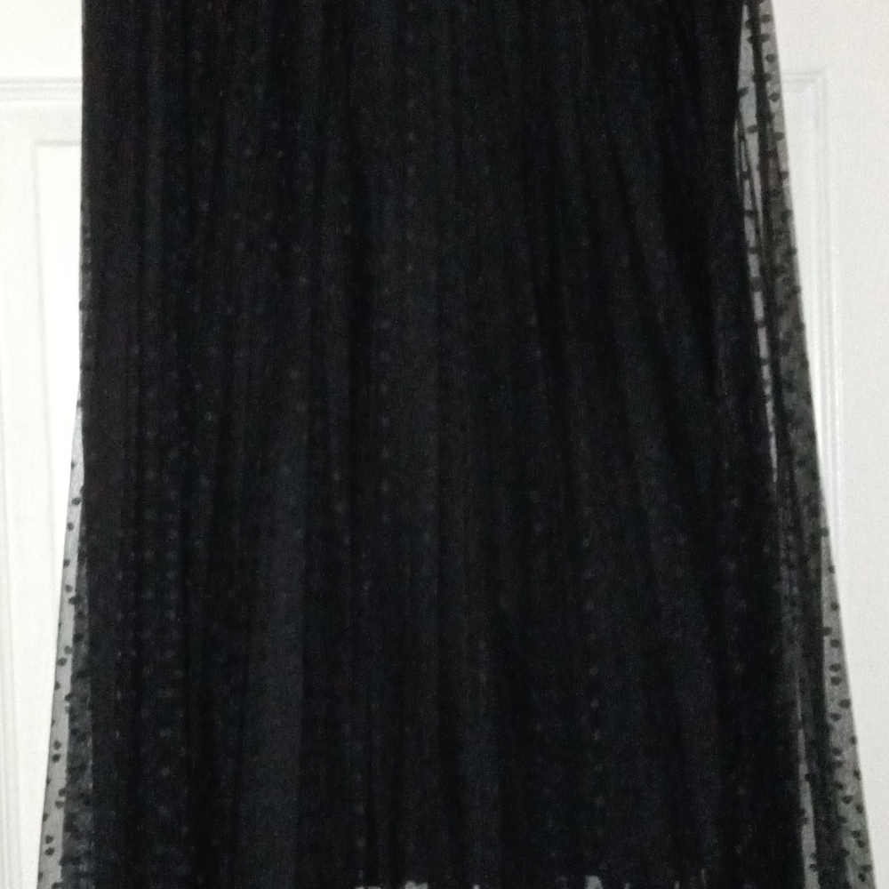 Zenobia Black Pleated Maxi Skirt Cocktail